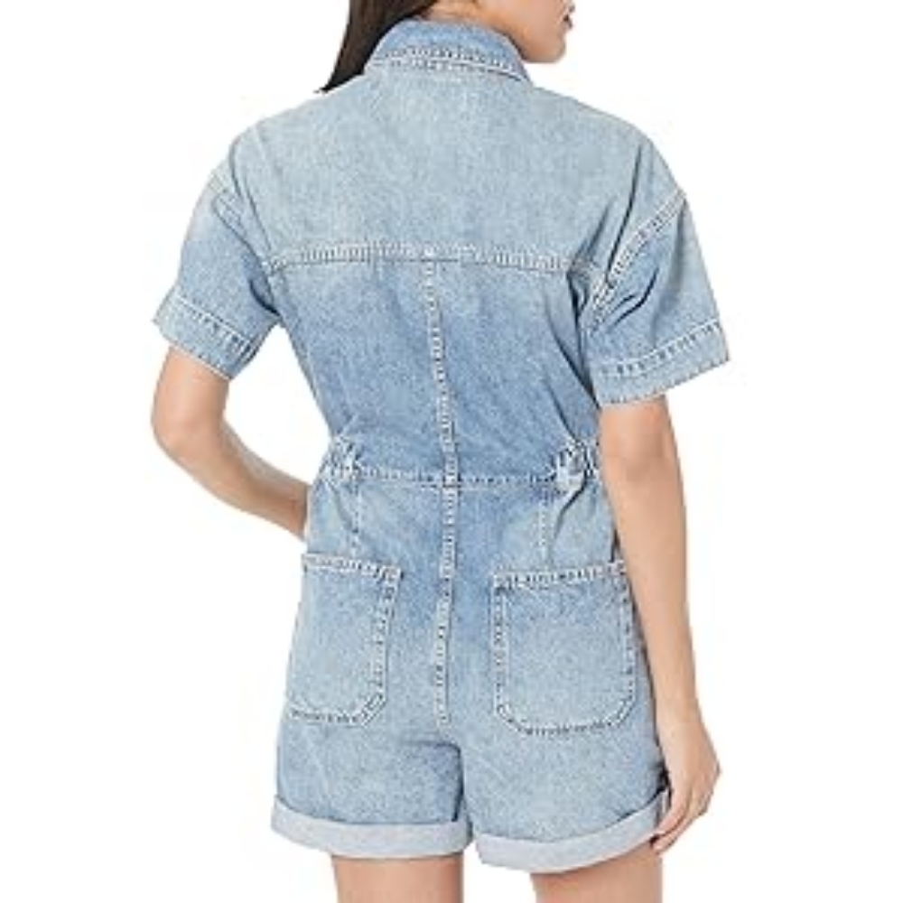 FREE PEOPLE- Free People Women's Marci Cuffed Shortall- Marrakesh - Small - Picture 4 of 6